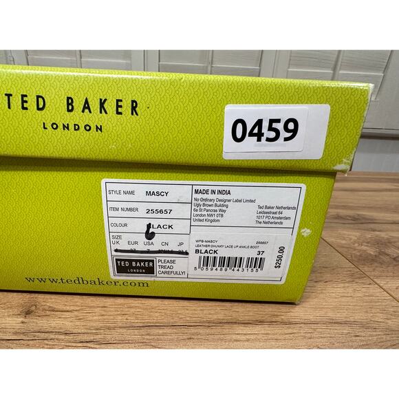 Ted Baker London Mascy Ankle Boots Black Buttery Leather Size 6 NIB Utilitarian - Picture 14 of 15